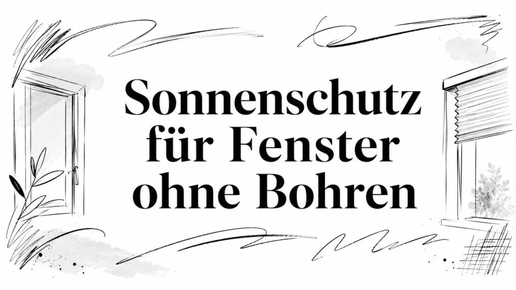 Sonnenschutz für Fenster ohne Bohren