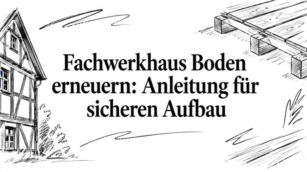 Fachwerkhaus Boden erneuern: Anleitung für sicheren Aufbau
